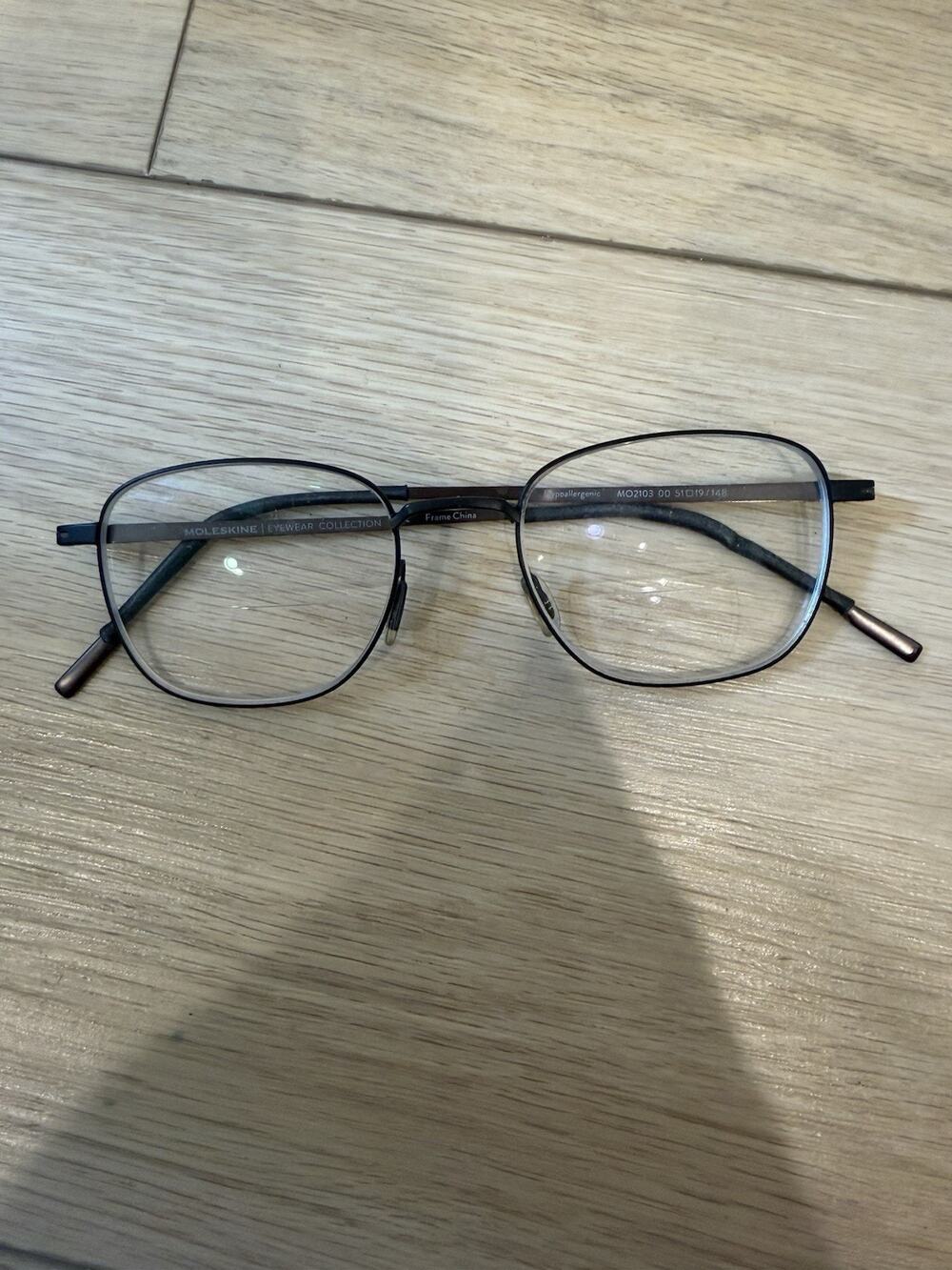 Moleskine Eyeglasses Frames Only, MO2103 00, 51-19-148, Gray